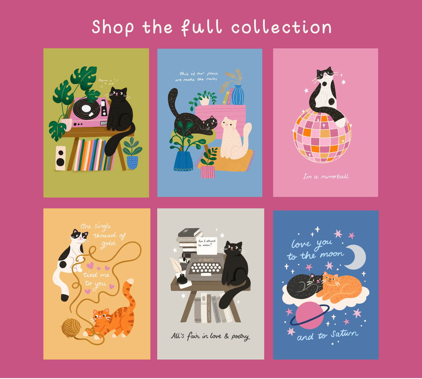 I'm A Mirrorball | Taylor Swift Cat Print - Personalised Option Available