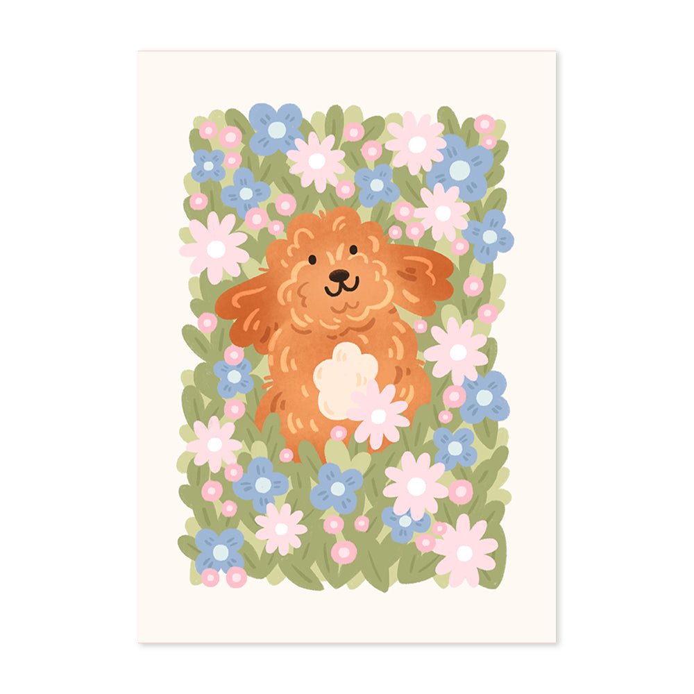 Golden Cockapoo Meadow Print