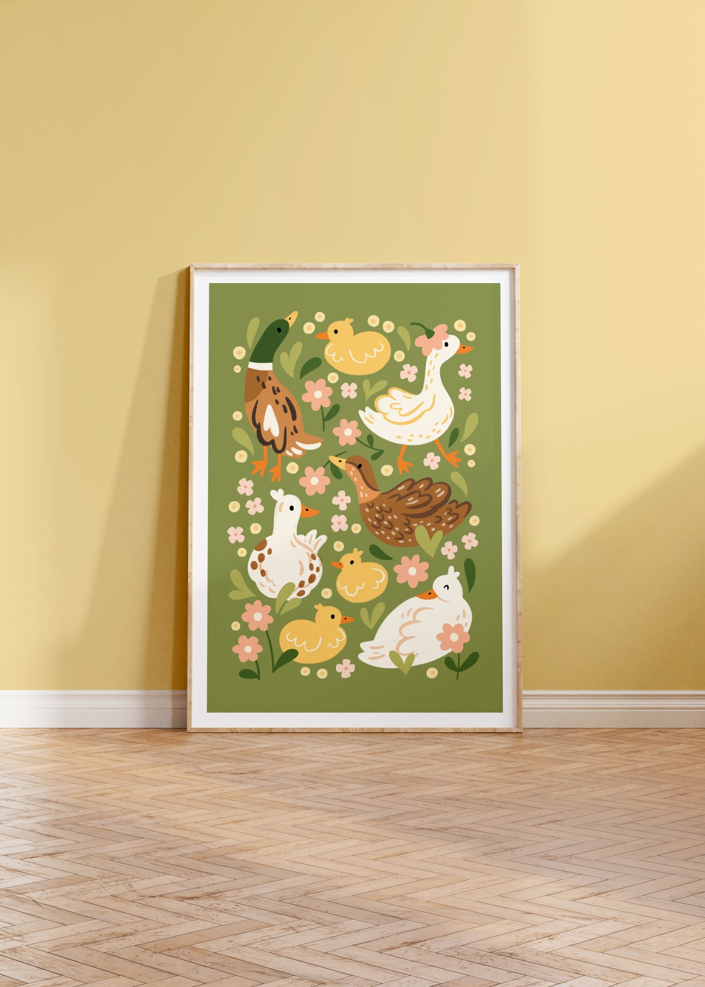 Ducks and Daisies Print