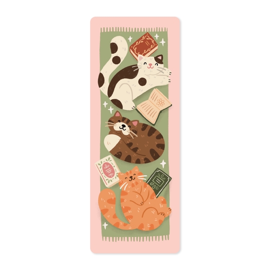 Cozy Cats Bookmark | Hand-Illustrated, Tear-Proof & Water-Resistant