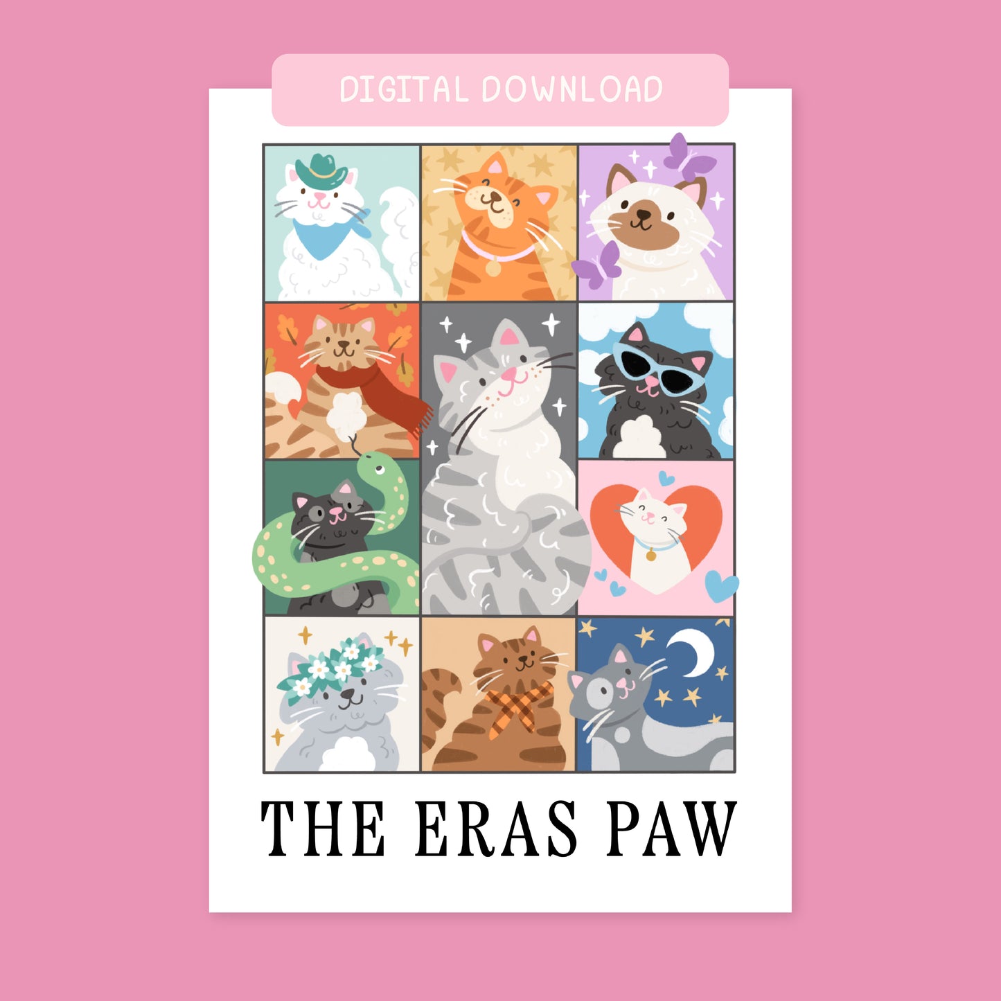 Eras Paw Taylor Swift Print