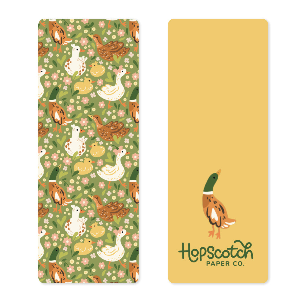 Duck Pattern Bookmark | Hand-Illustrated, Tear-Proof & Water-Resistant