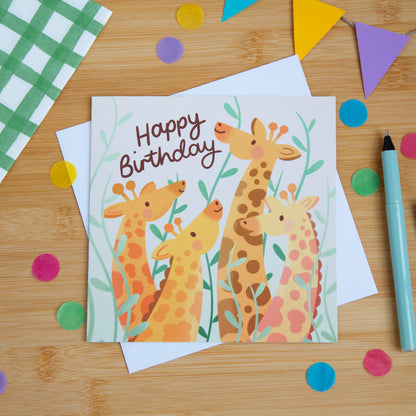 Happy Birthday! Giraffe Birthday Card