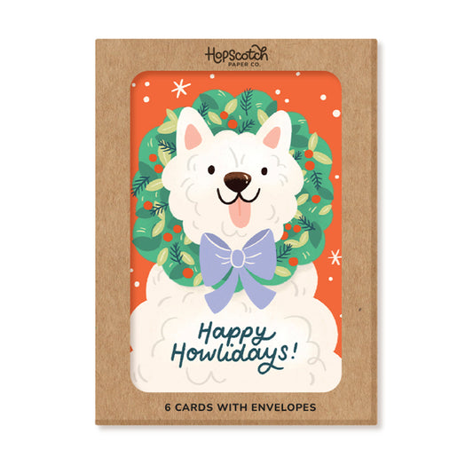 Dog Christmas Cards, Pack of 6x Christmas Cards