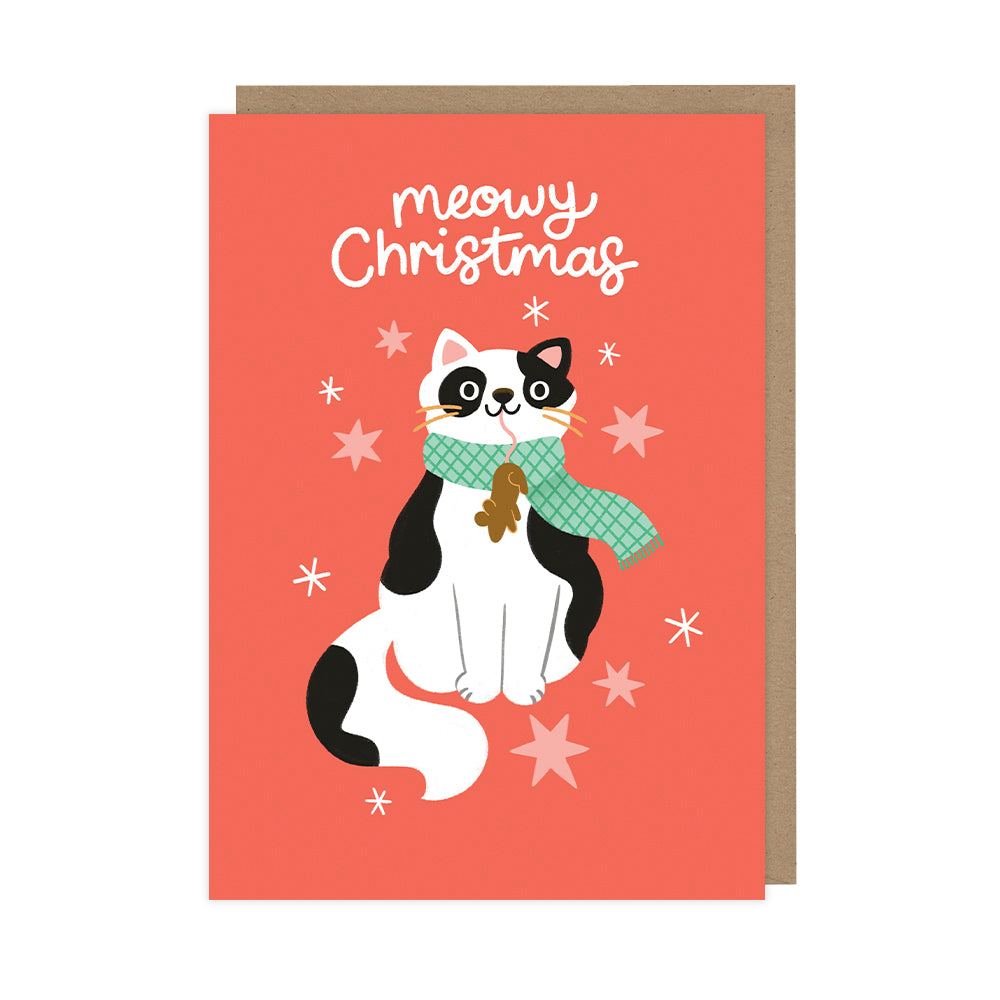 Christmas Cat & Mouse Card, Single Christmas Cards