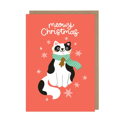 Naughty Christmas Cats, Pack of 6x Christmas Cards