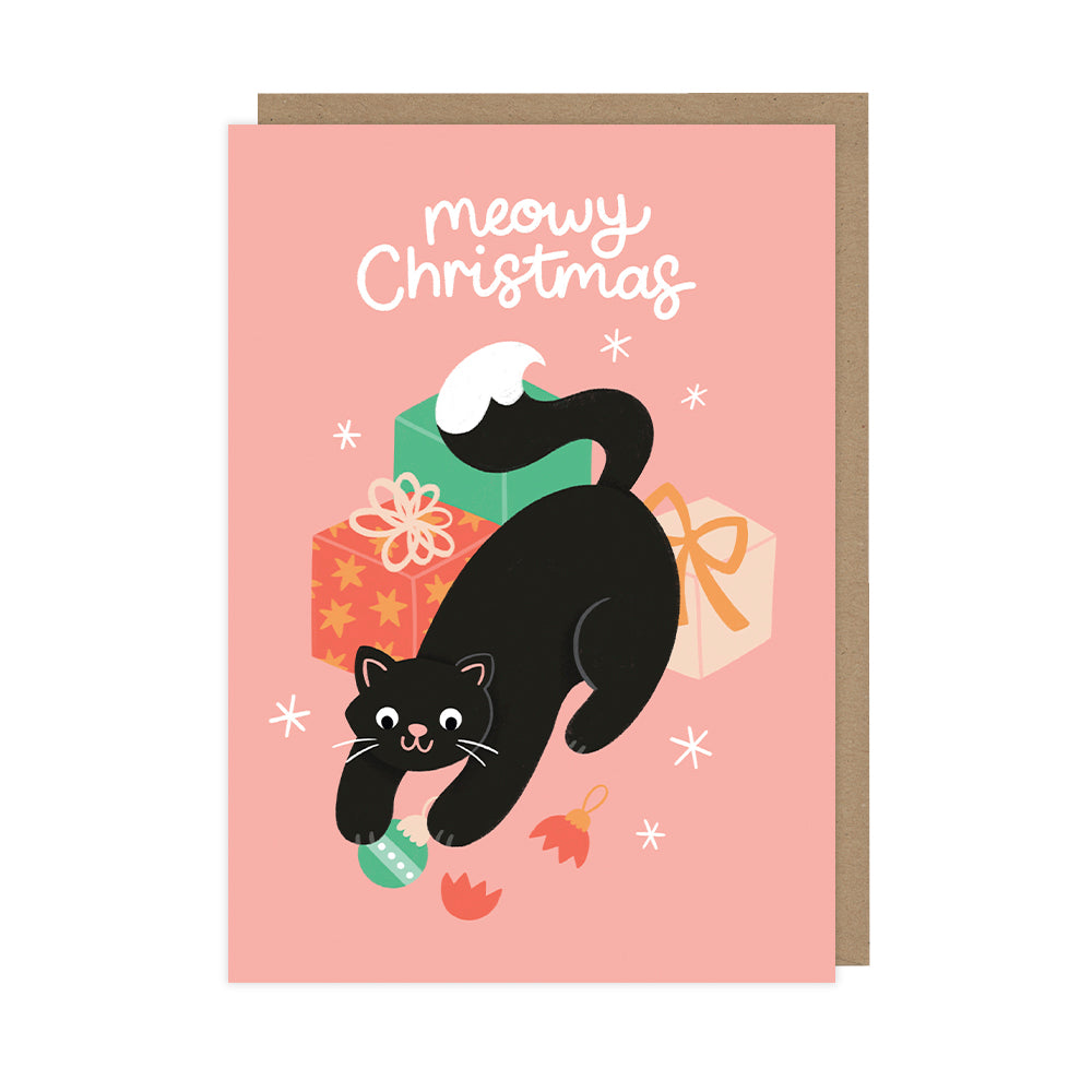 Naughty Christmas Cats, Pack of 6x Christmas Cards