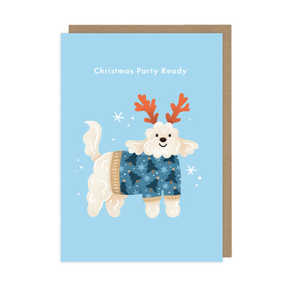 Dog Christmas Cards, Pack of 6x Christmas Cards