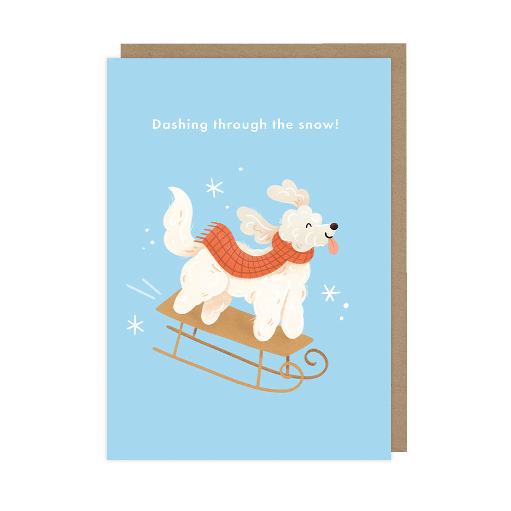 Dog Christmas Cards, Pack of 6x Christmas Cards