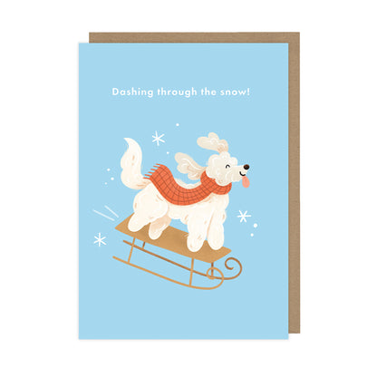 Dog Christmas Cards, Pack of 6x Christmas Cards