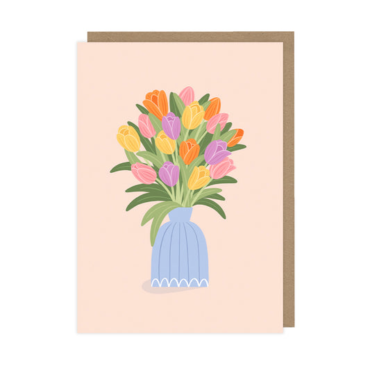 Tulips Greetings Card, Everyday Art Card