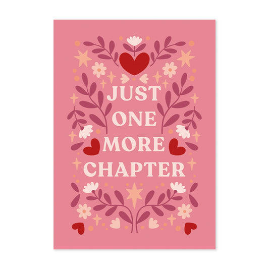 "Just One More Chapter" Book Art Print | Multiple Colours & Sizes Available