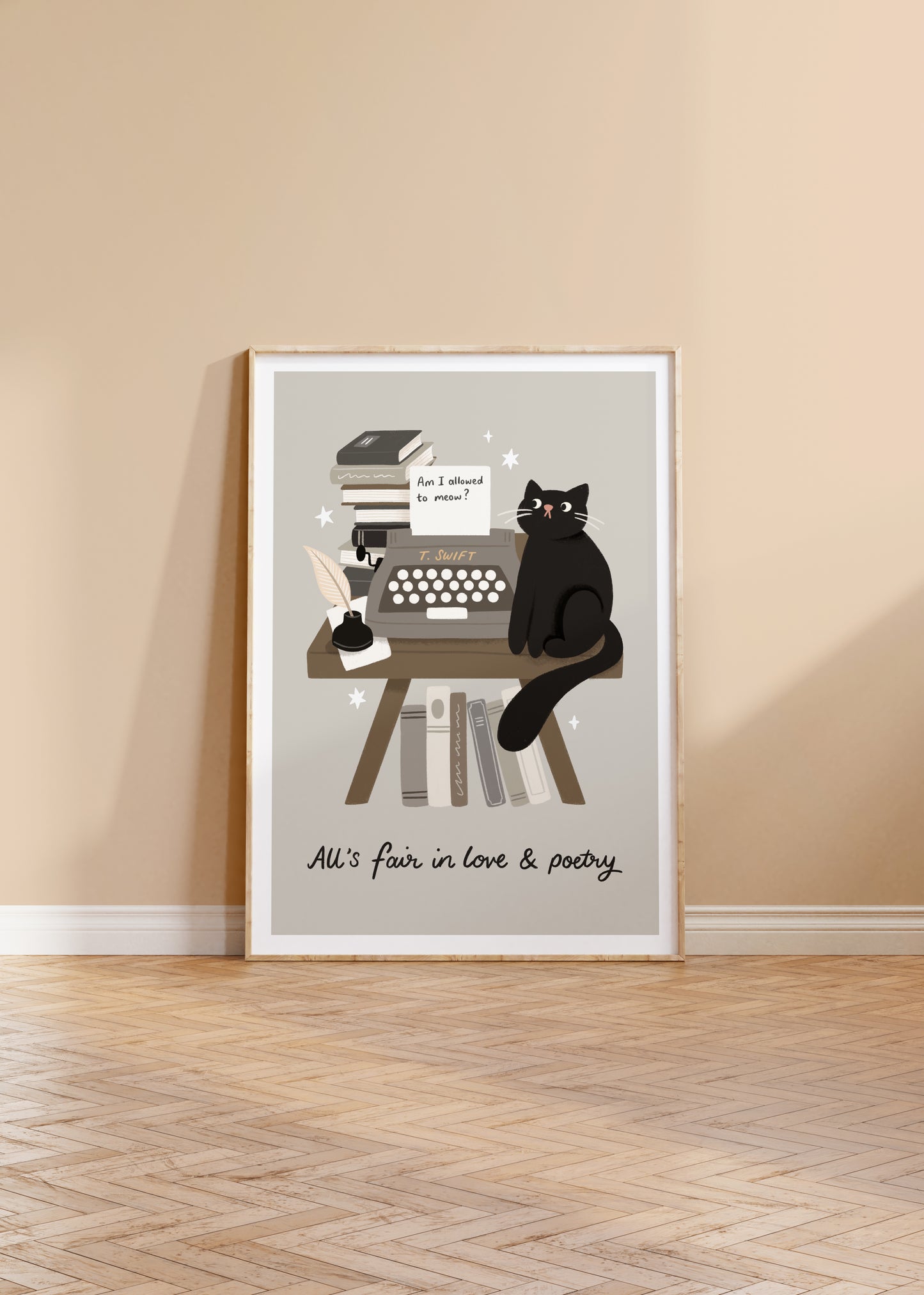 The Tortured Poets Department Taylor Swift Cat Print