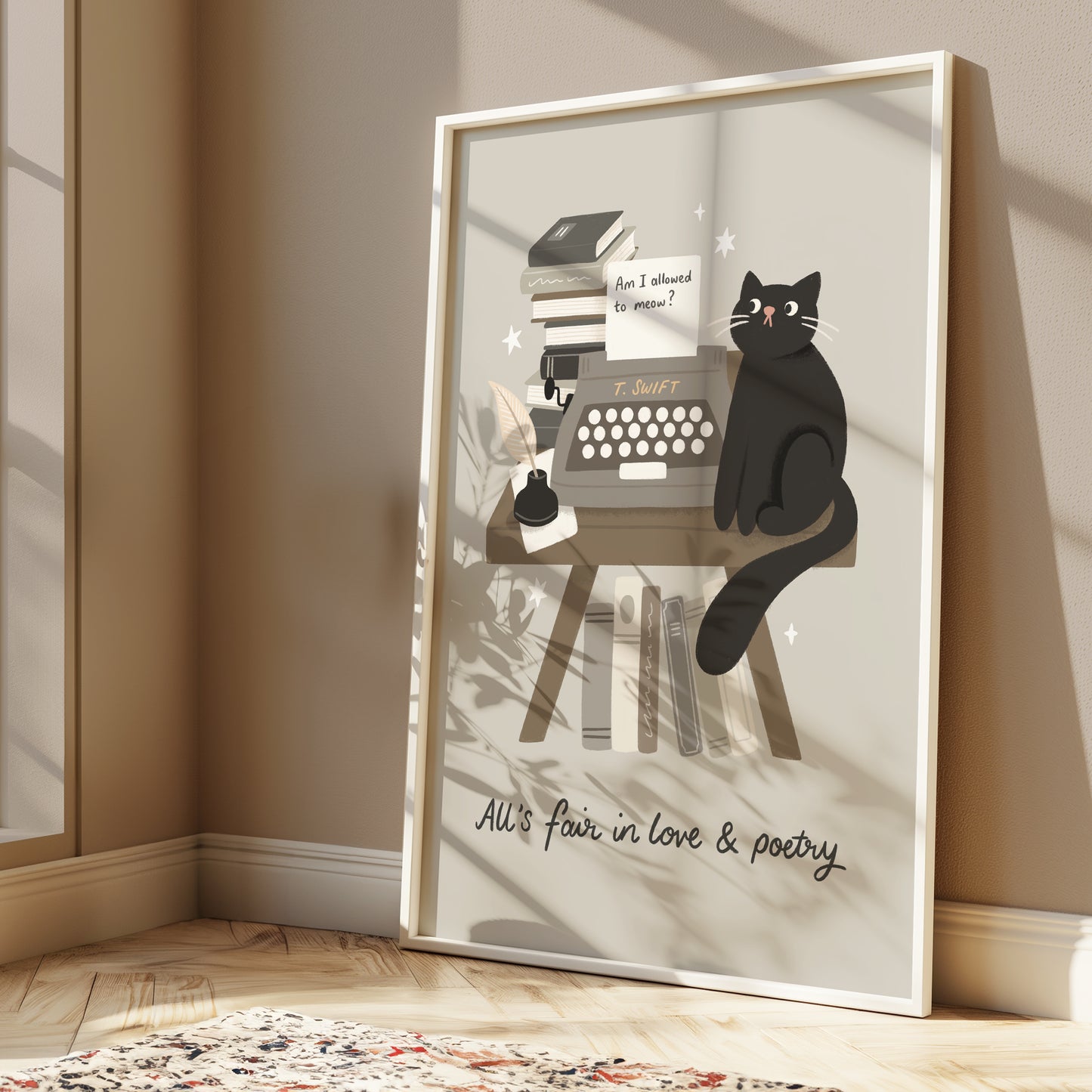 The Tortured Poets Department Taylor Swift Cat Print