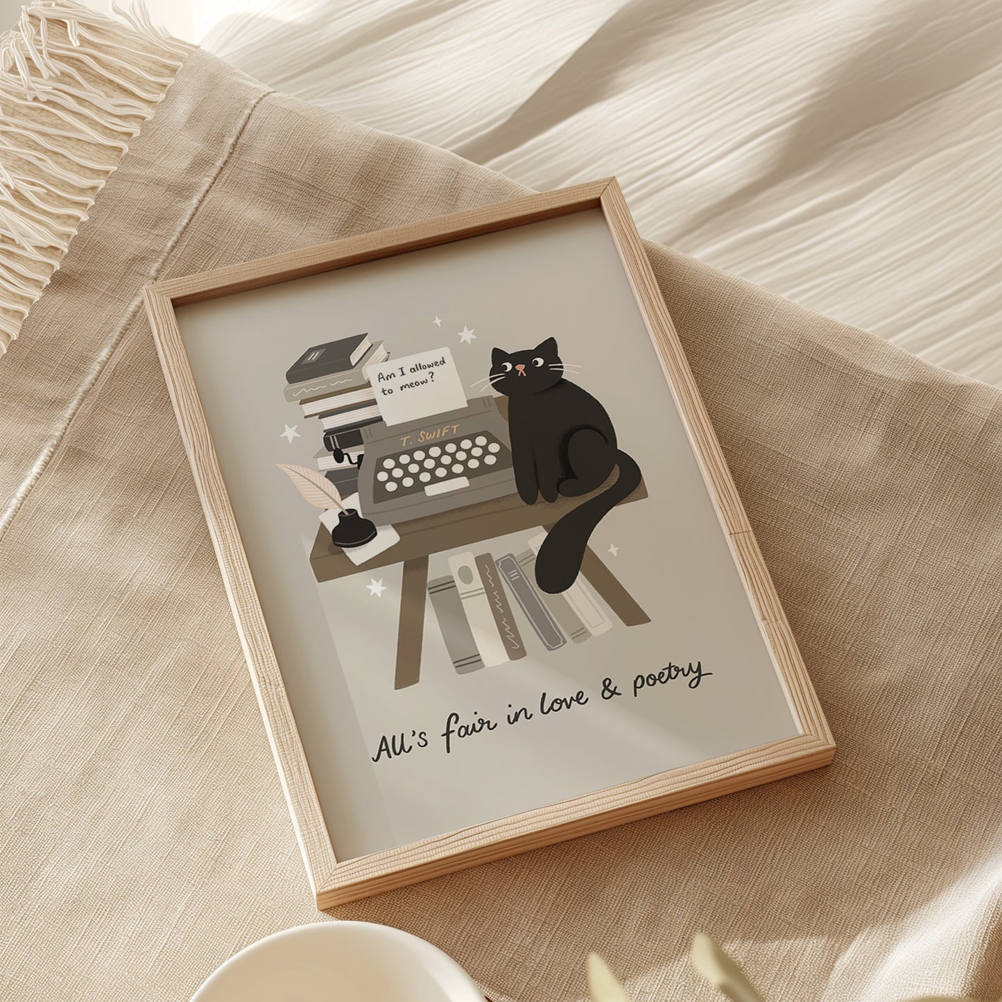 The Tortured Poets Department Taylor Swift Cat Print