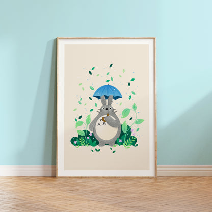 Umbrella Totoro Studio Ghibli Print