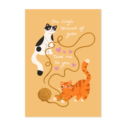 Invisible String Taylor Swift Cat Print