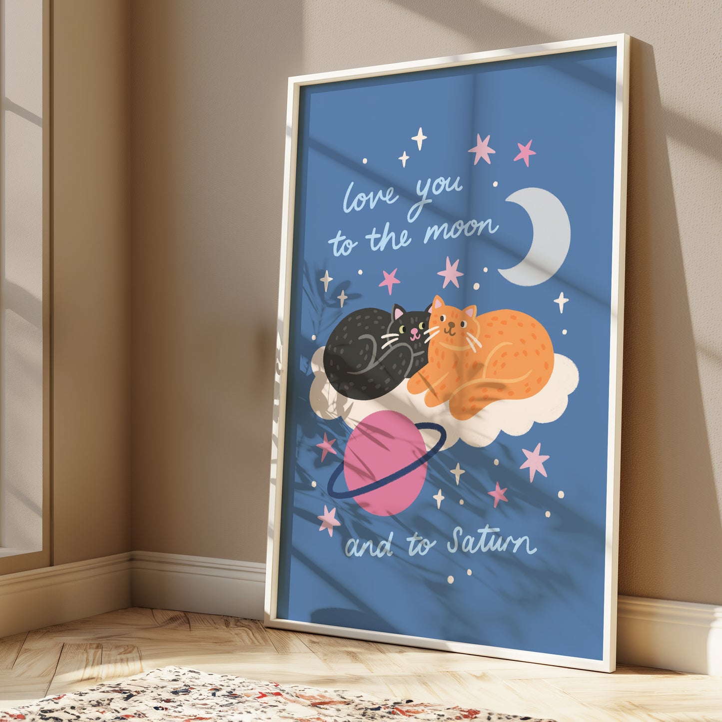 Love You To The Moon And To Saturn Taylor Swift Cat Print