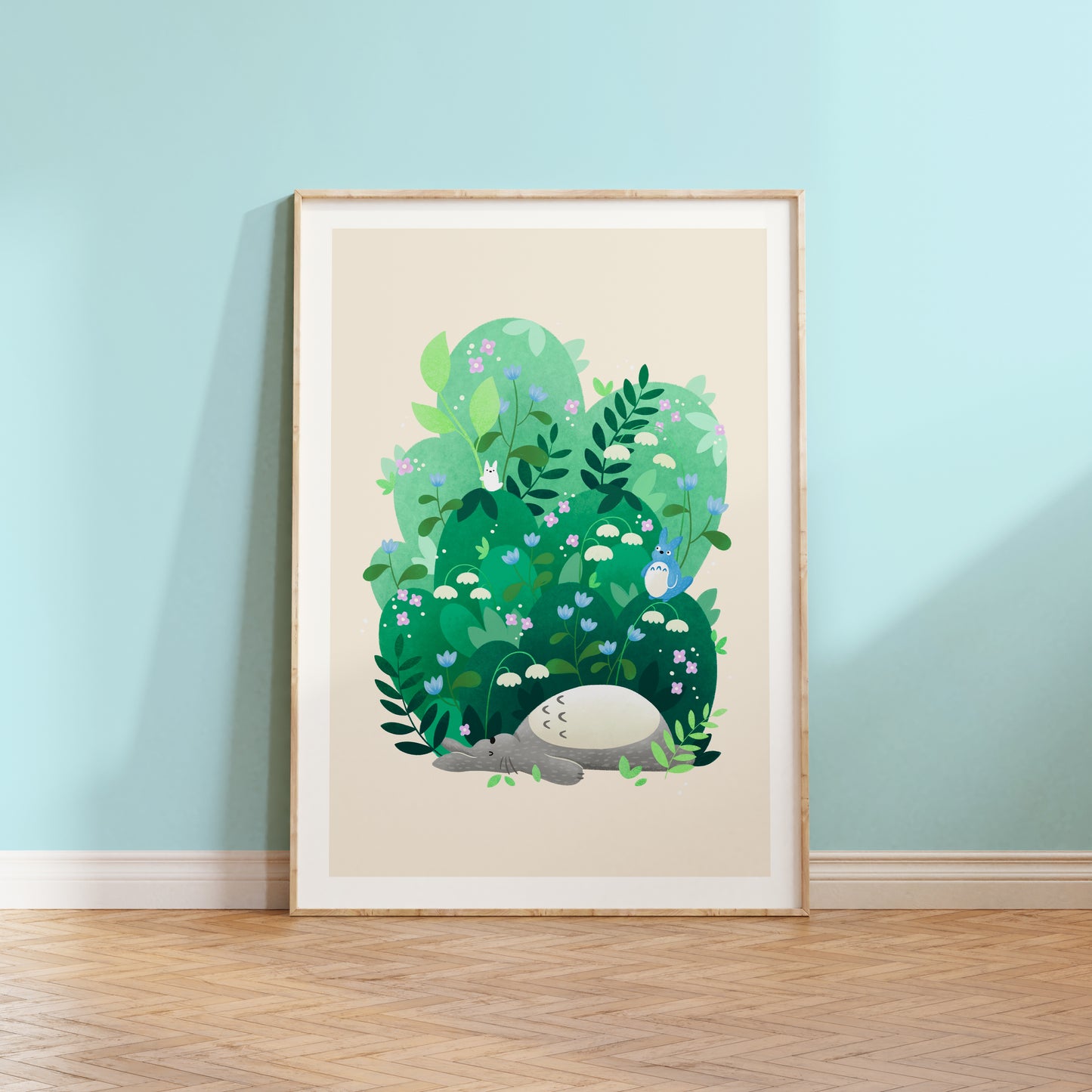 Sleepy Totoro Studio Ghibli Print