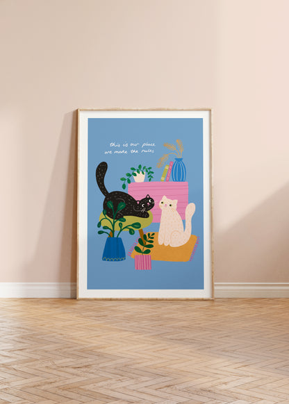 This Is Our Place, We Make The Rules Taylor Swift Cat Print