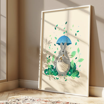 Umbrella Totoro Studio Ghibli Print