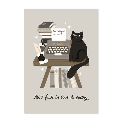 The Tortured Poets Department Taylor Swift Cat Print