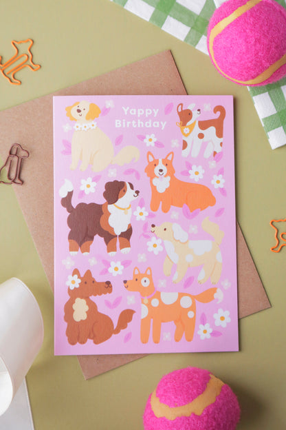 Cute dog birthday card.